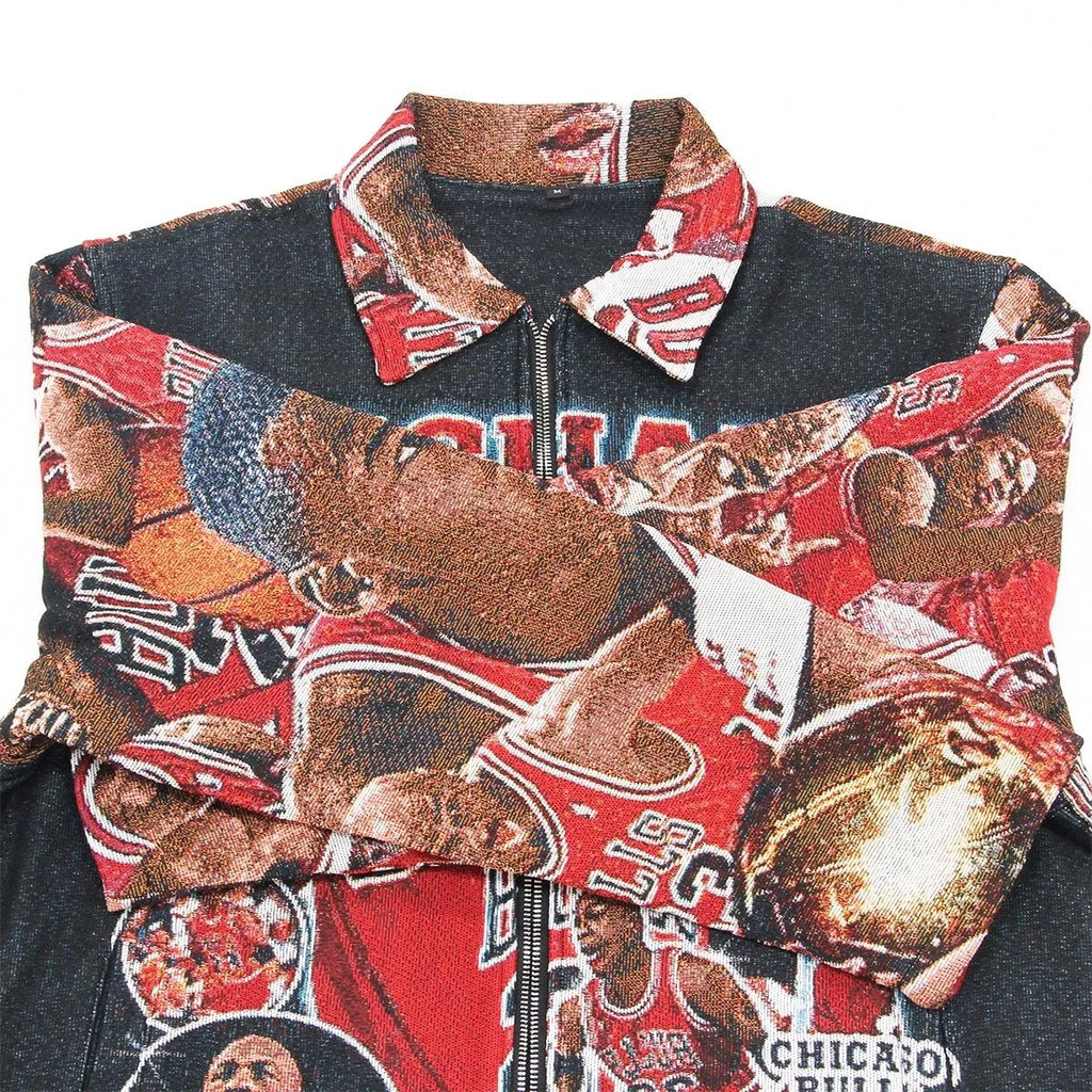 Vintage Woven Tapestry Zip Jacket
