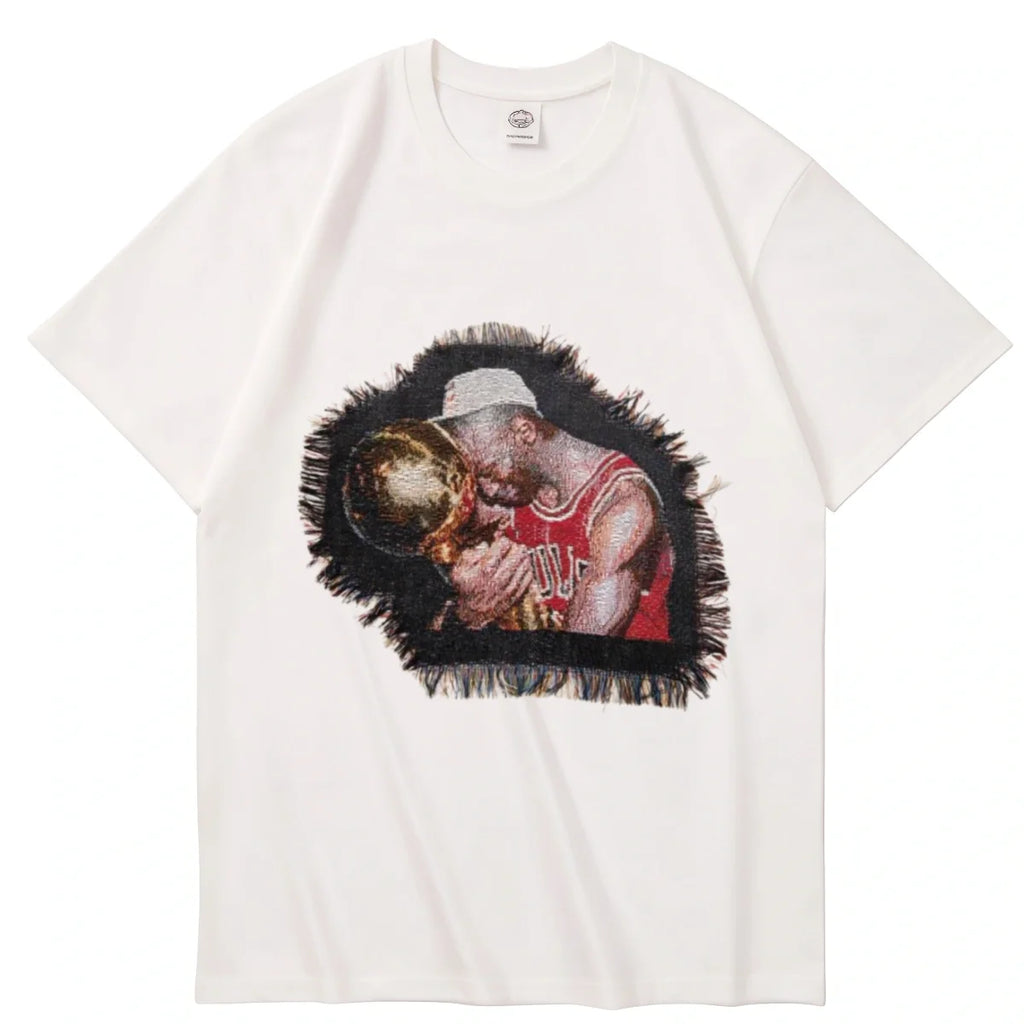 Michael Jordan Championship Woven Patch Graphic T-Shirt