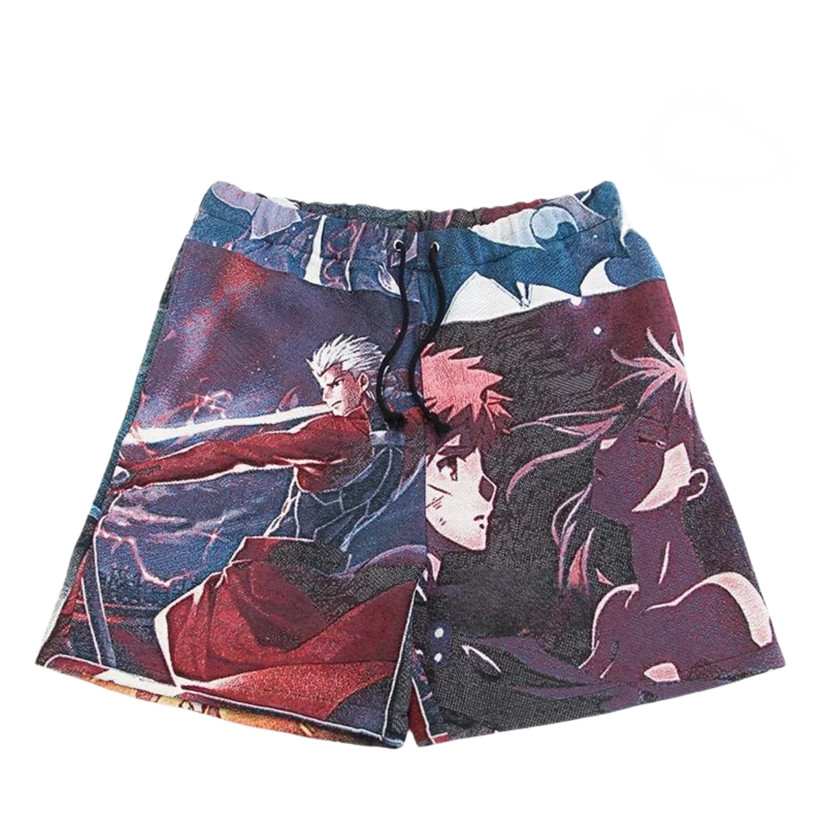 Anime Battle Scene Woven Tapestry Shorts