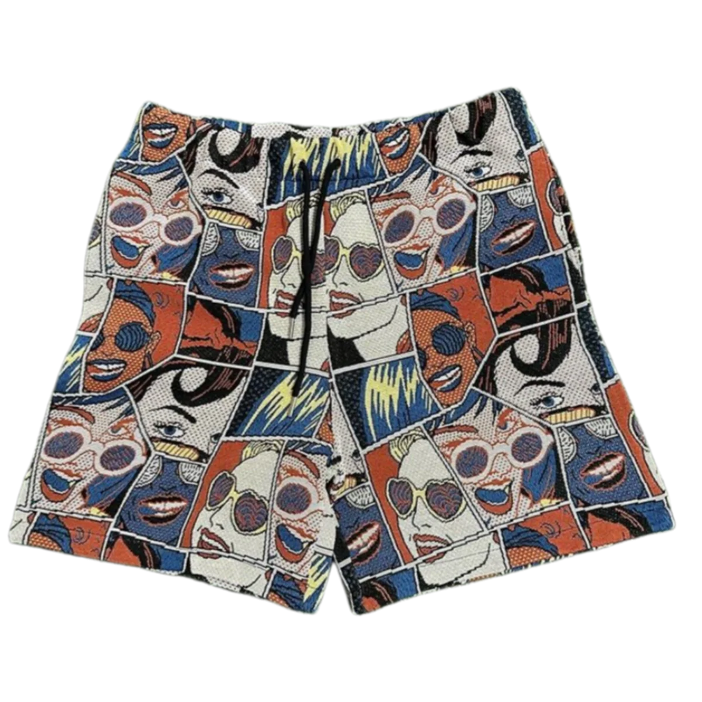 Pop Art Collage Woven Tapestry Shorts