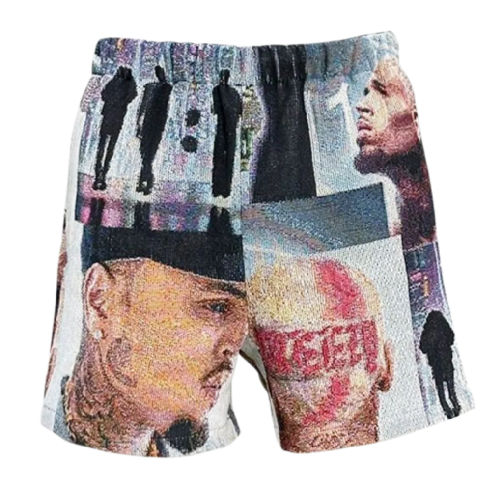 Hip Hop Rap Collage Woven Tapestry Shorts
