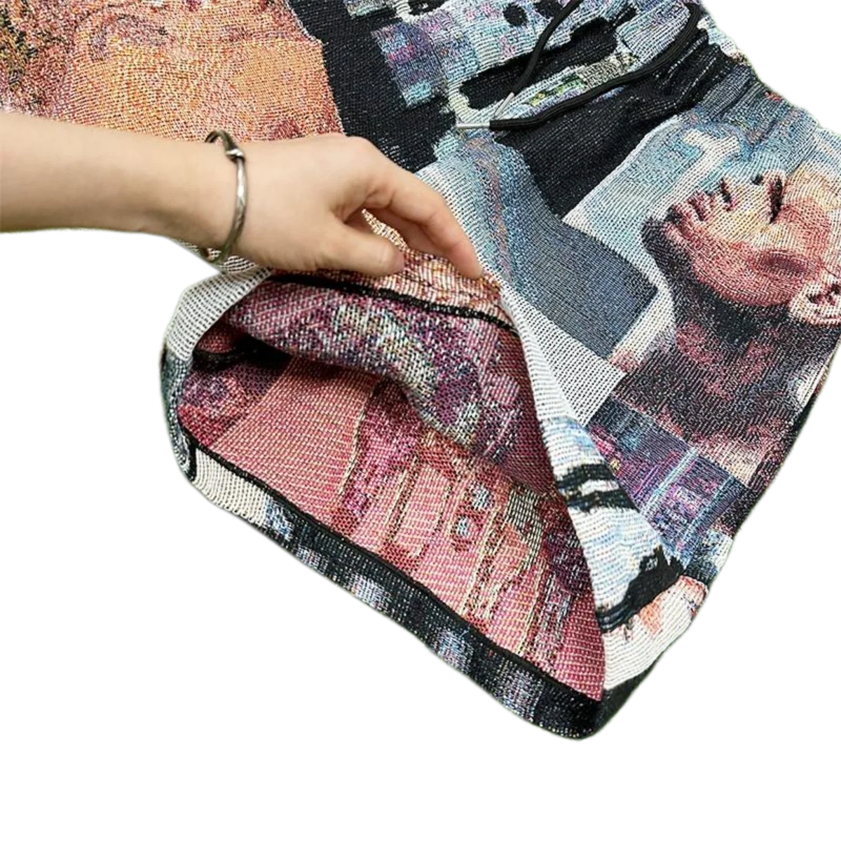 Hip Hop Rap Collage Woven Tapestry Shorts
