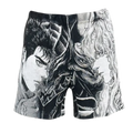 Black & White Anime Woven Tapestry Shorts