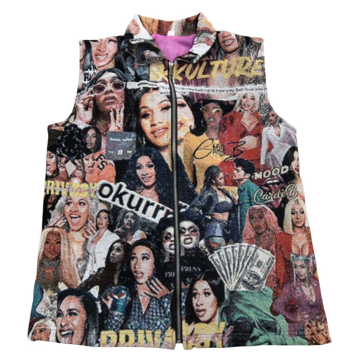 Rap Queen Inspired Woven Tapestry Vest