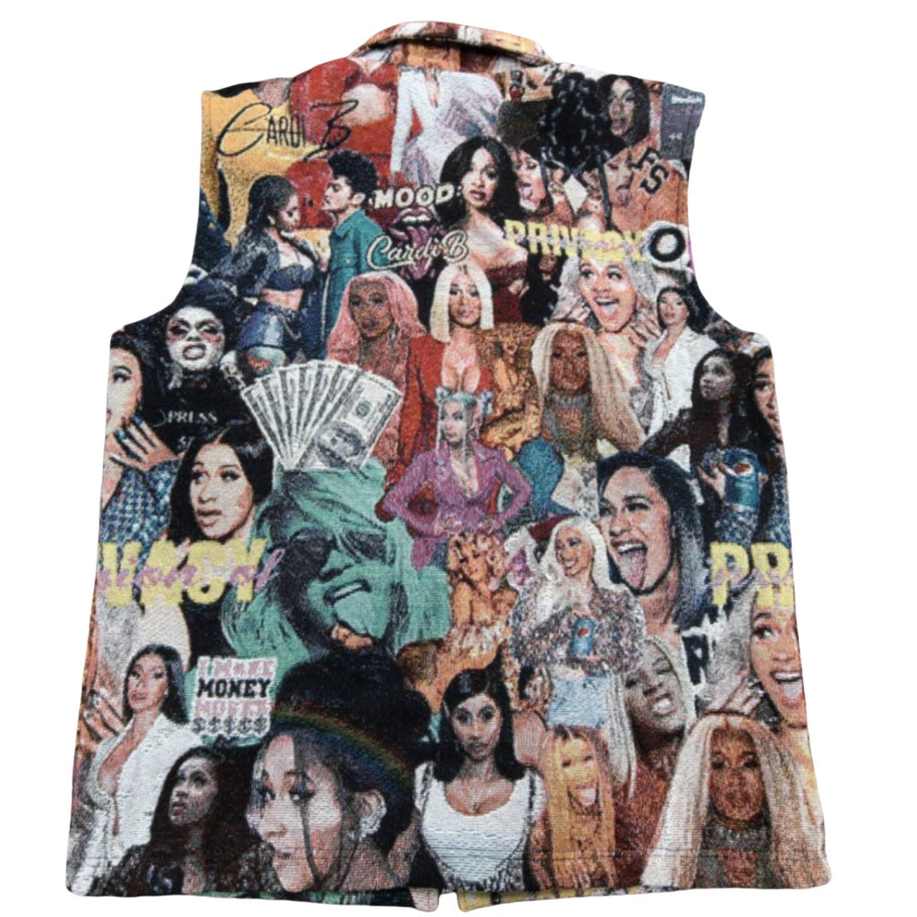 Rap Queen Inspired Woven Tapestry Vest