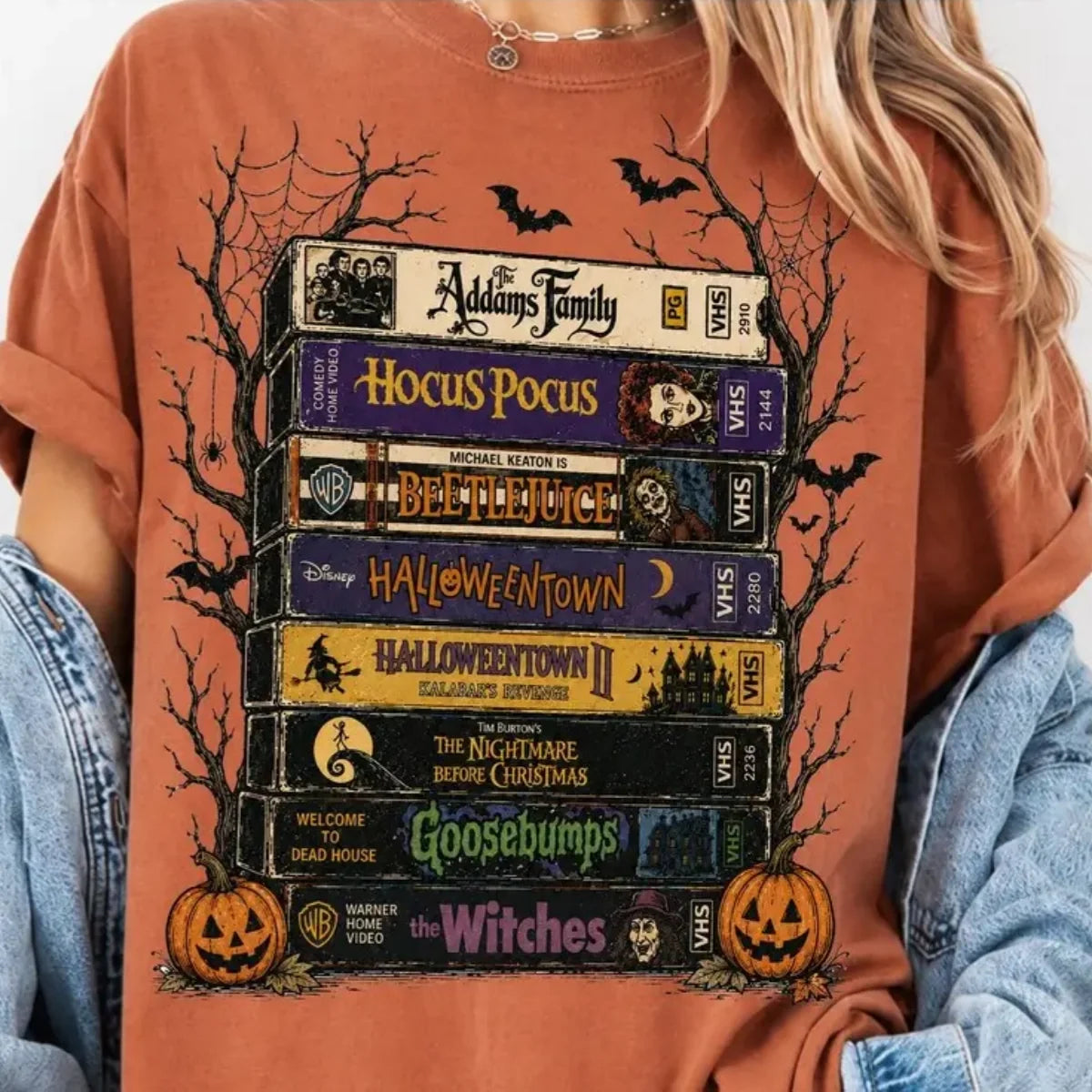 Spooky Season VHS Halloween Graphic T-Shirt – Retro Horror Movie Vintage Tee