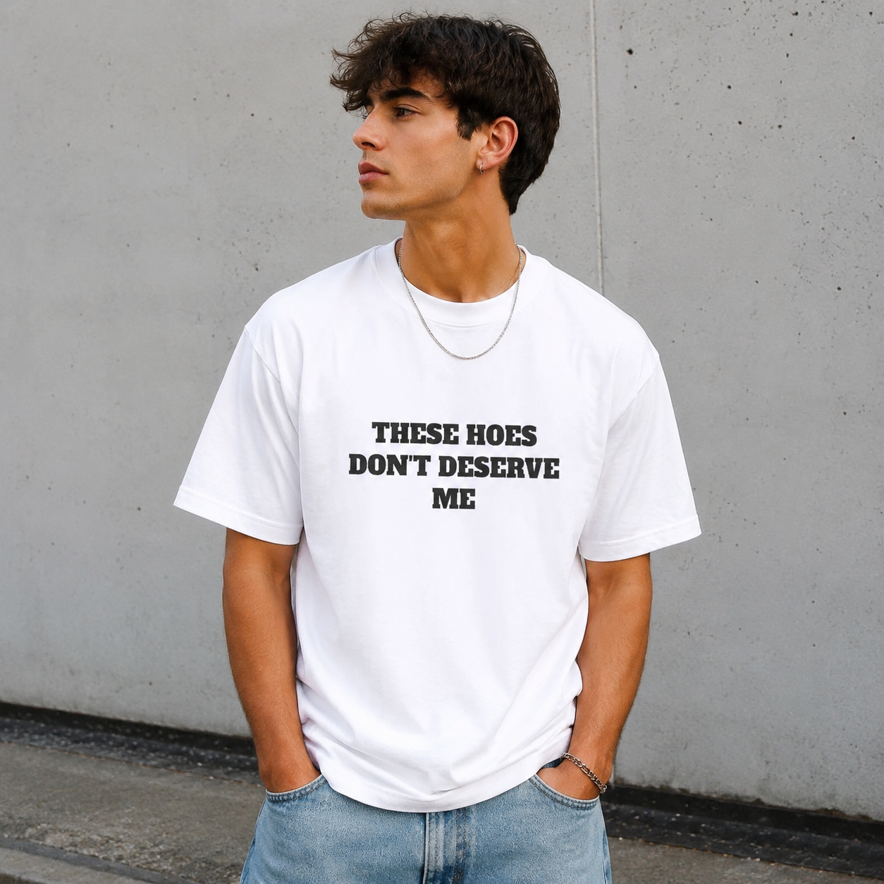 “They Don’t Deserve Me” Graphic Oversized Sweatshirt / Tee