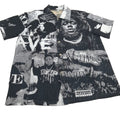 Black & White Hip Hop Tapestry Button-Up Shirt