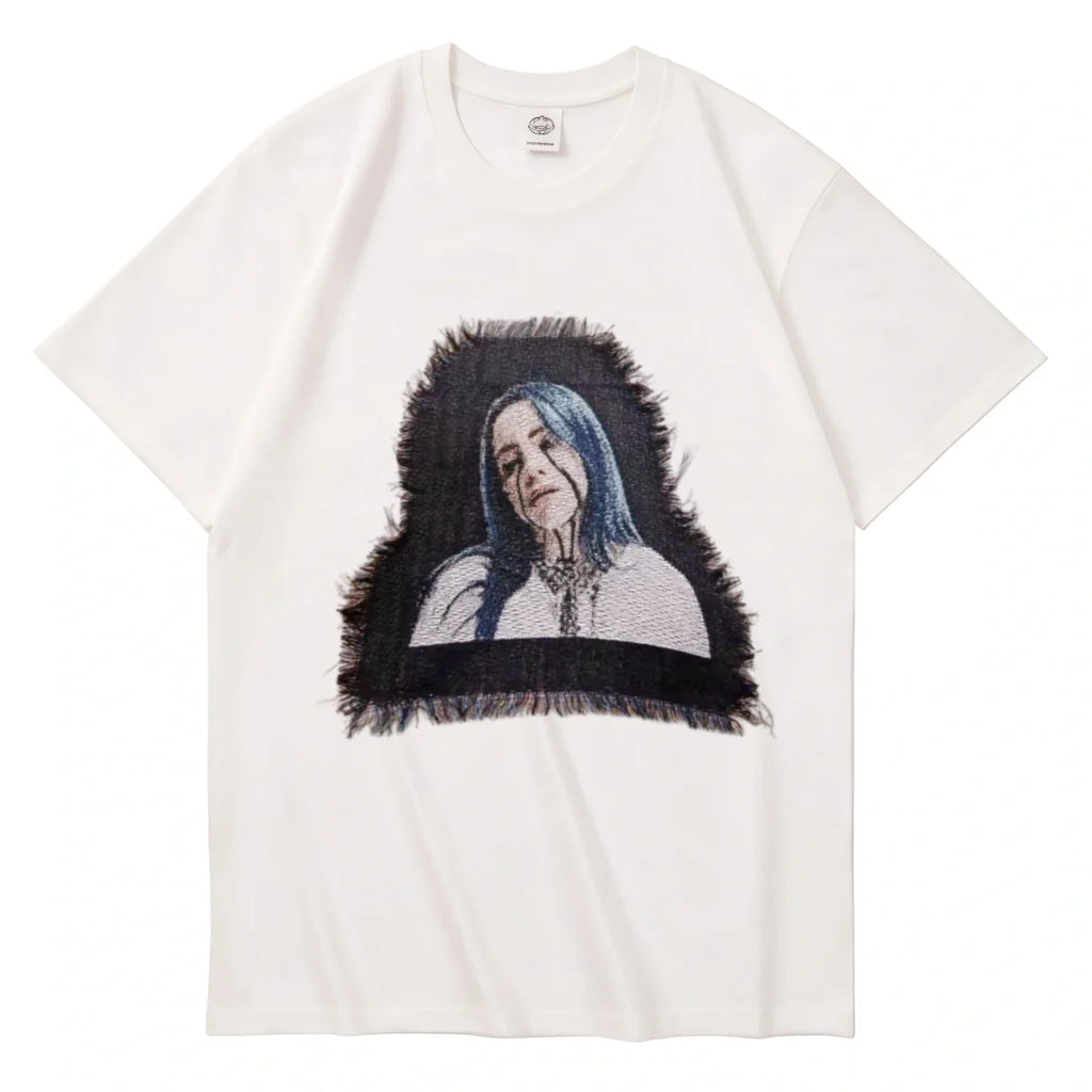 Billie Eilish Woven Patch Graphic T-Shirt