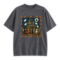 Vintage Halloween Ghost House Graphic T-Shirt – Spooky Season Oversized Tee
