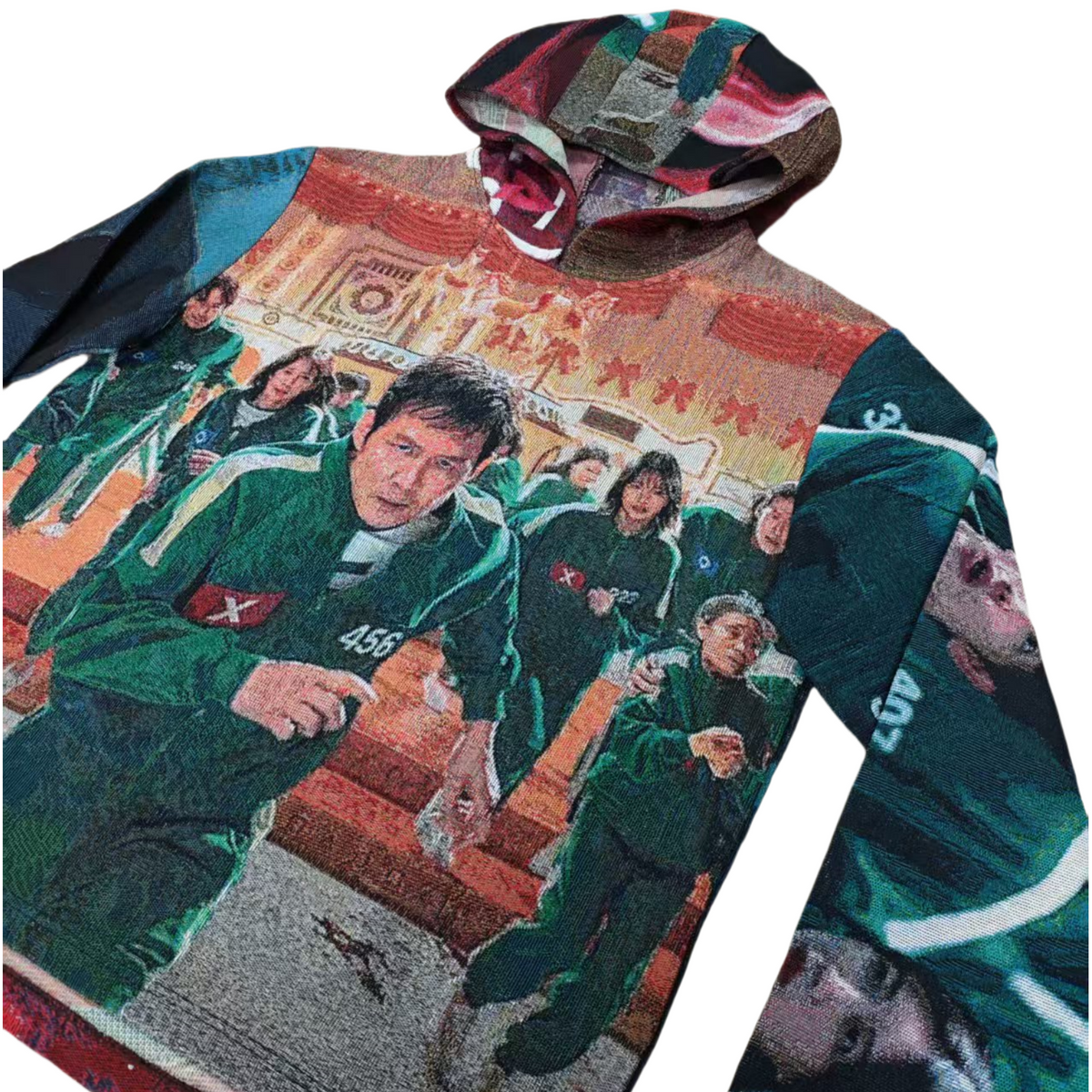 Retro Squid Game-Print Hoodie