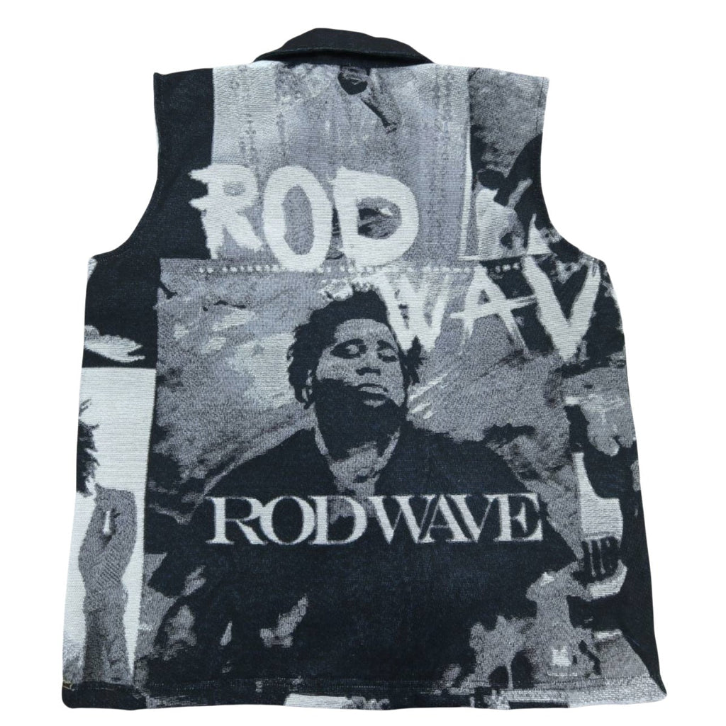 Vintage Rap Portrait Woven Tapestry Vest