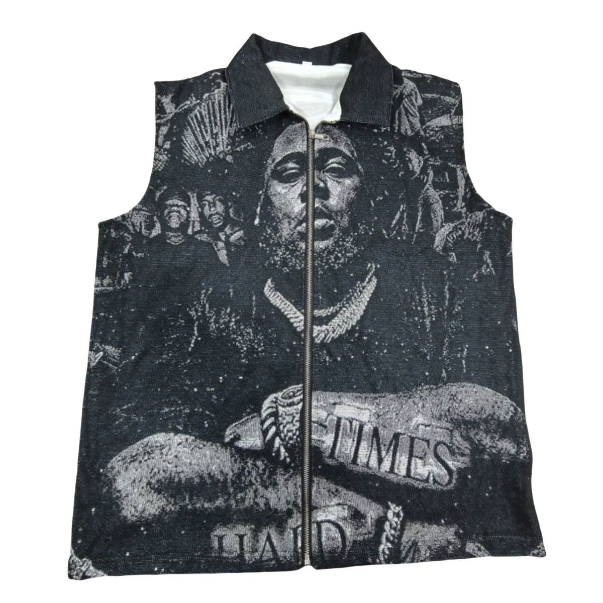 Vintage Rap Portrait Woven Tapestry Vest