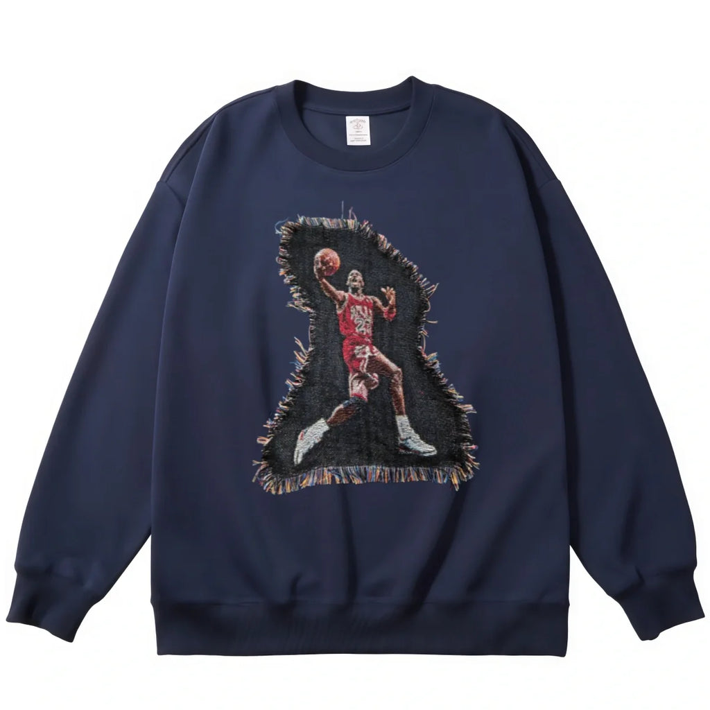 Michael Jordan Jump Shot Woven Patch Graphic Pullover