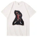 Michael Jordan Jump Shot Woven Patch Graphic T-Shirt
