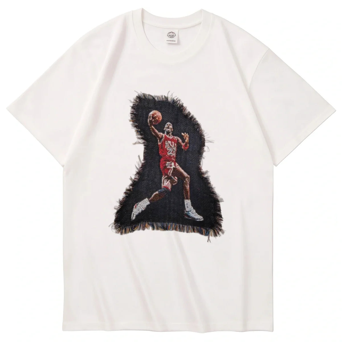 Michael Jordan Jump Shot Woven Patch Graphic T-Shirt