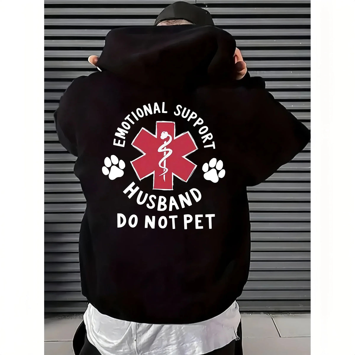 Personalizewear  Emotional Support Husband Do Not Pet Funny Marriage Tee sweatshirt Hoodie