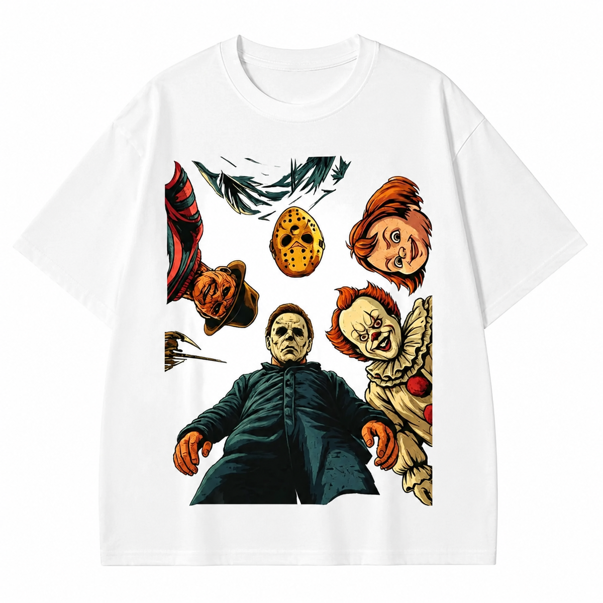 Spooky Halloween Horror Graphic T-Shirt – Vintage Retro Monster Tee