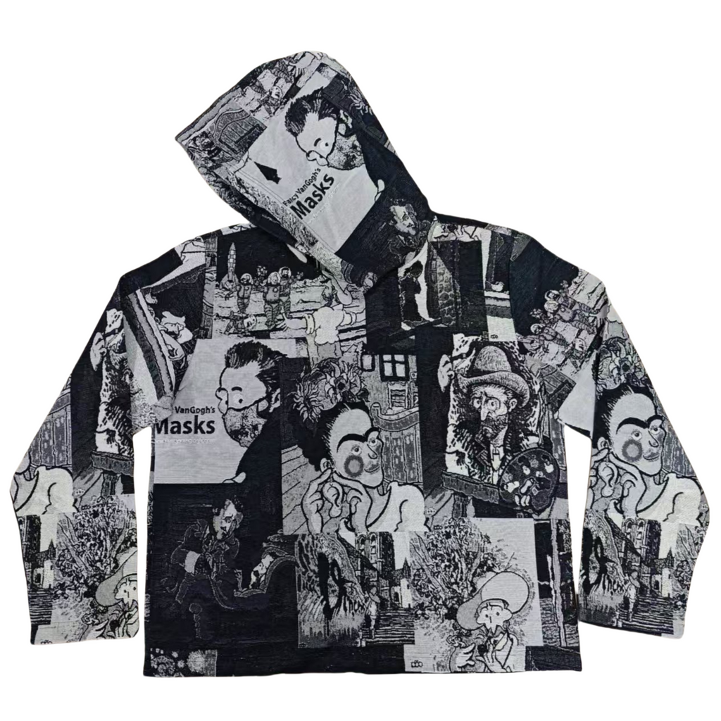 Retro Oil Painting Collage Hoodie