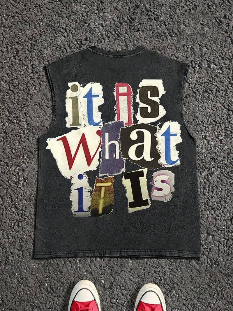 It Is What It Is Vintage Washed Tank Top
