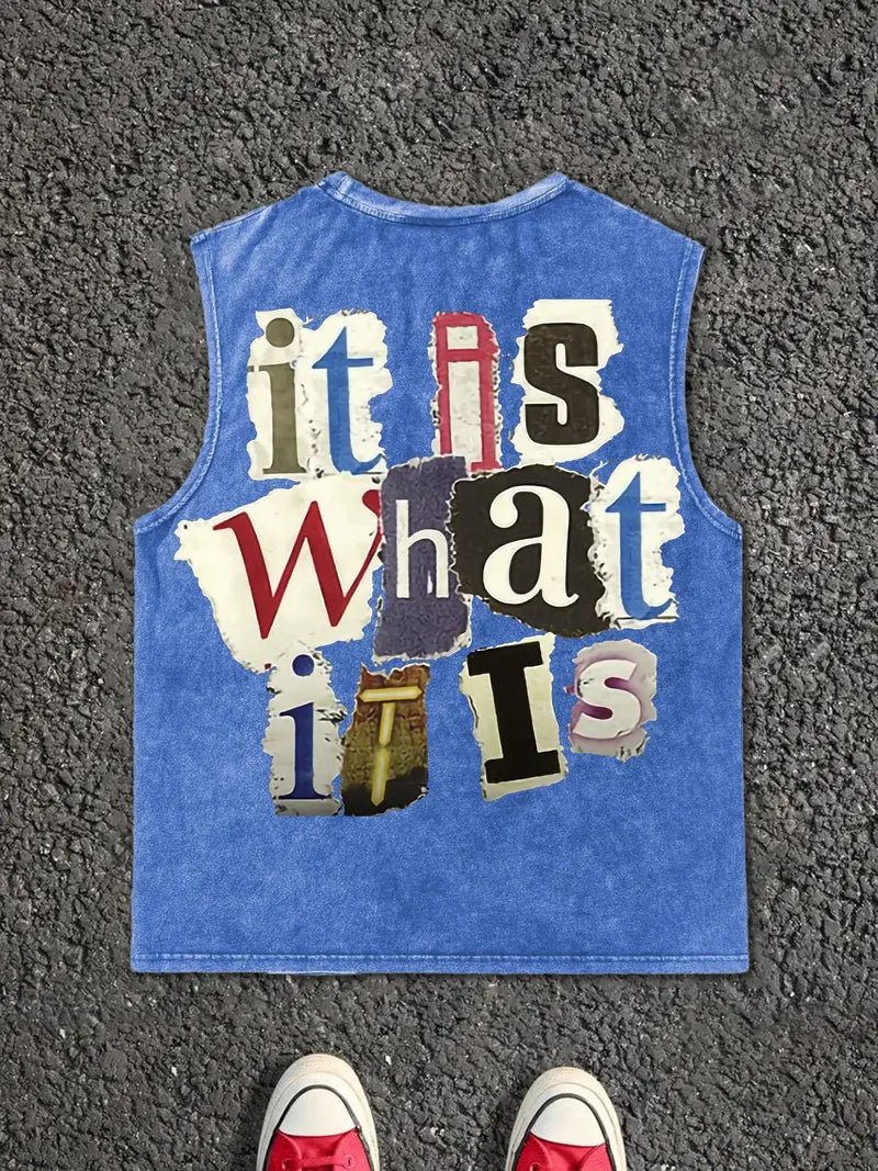 It Is What It Is Vintage Washed Tank Top