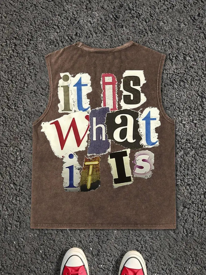 It Is What It Is Vintage Washed Tank Top