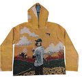Retro Artistic Figure Print Hoodie