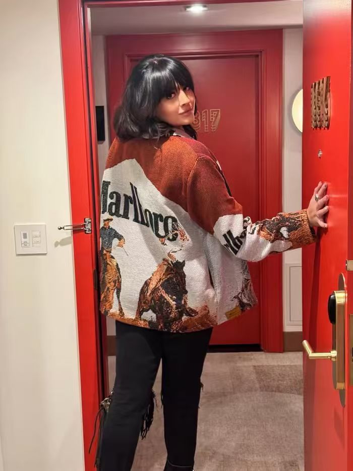 Vintage Western Tobacco Marlboro Woven Tapestry Jacket