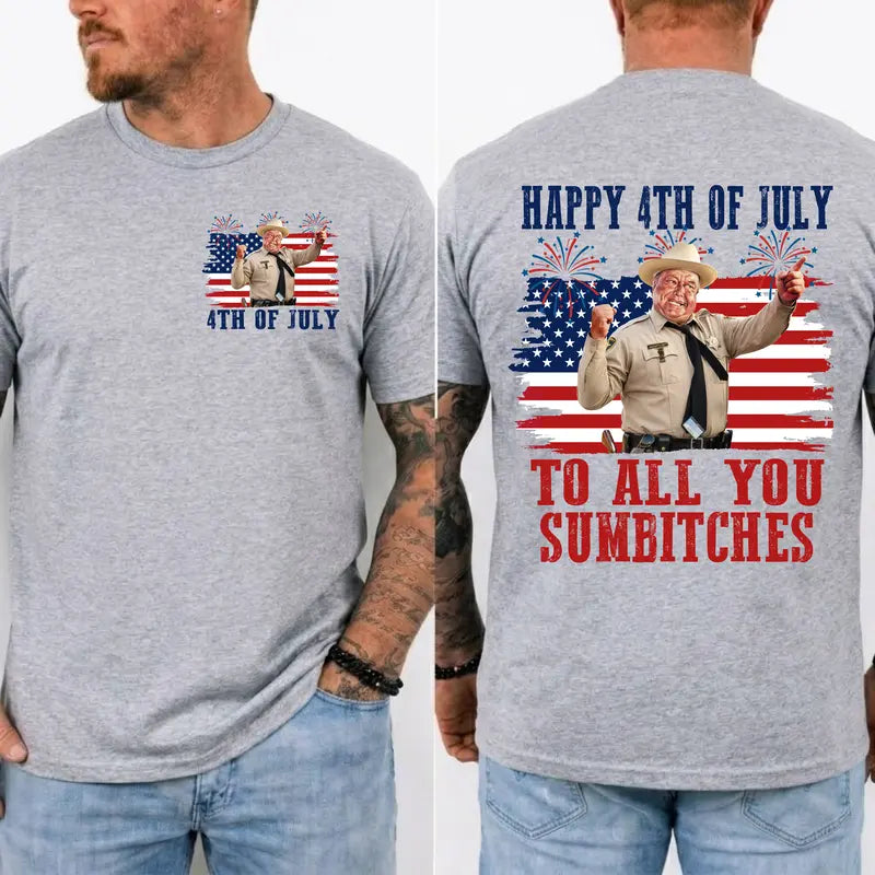 Happy 4th of July Funny Sheriff Patriotic T-Shirt