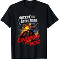 Sorry I'm Late I Was Riding My Hog Vintage Motorcycle Graphic T-Shirt/Hoodie