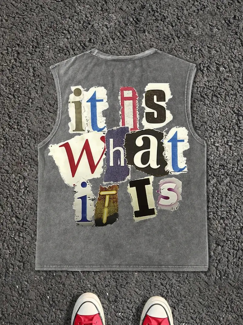 It Is What It Is Vintage Washed Tank Top