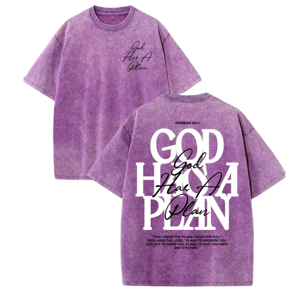 God Has A Plan Vintage Washed T-Shirt