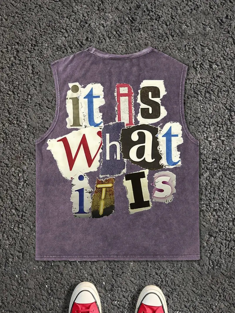 It Is What It Is Vintage Washed Tank Top