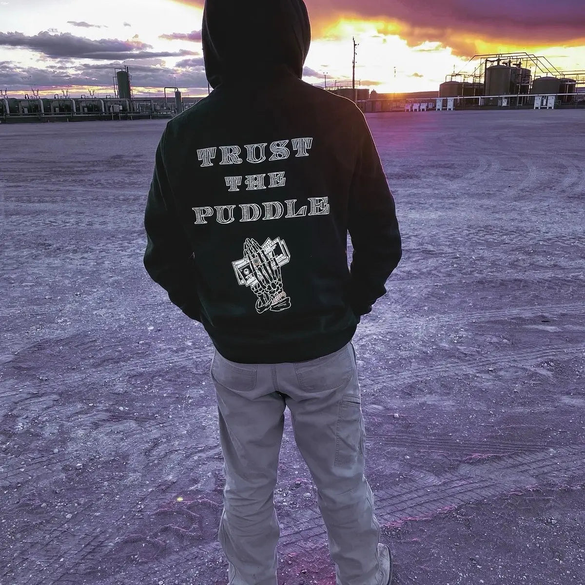 Trust The Puddle Skeleton Graphic Hoodie