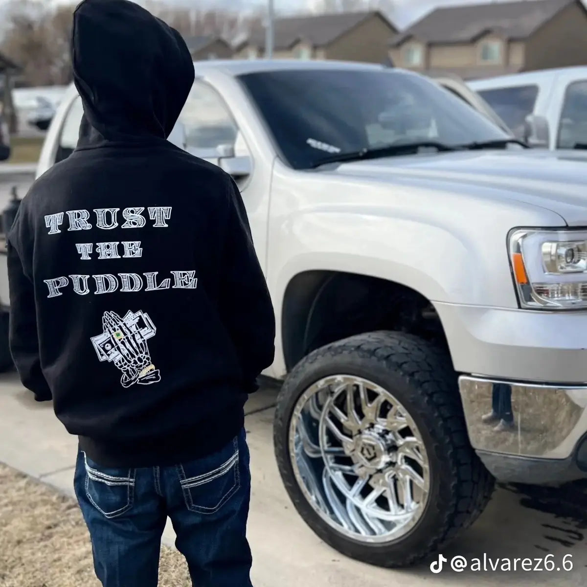 Trust The Puddle Skeleton Graphic Hoodie