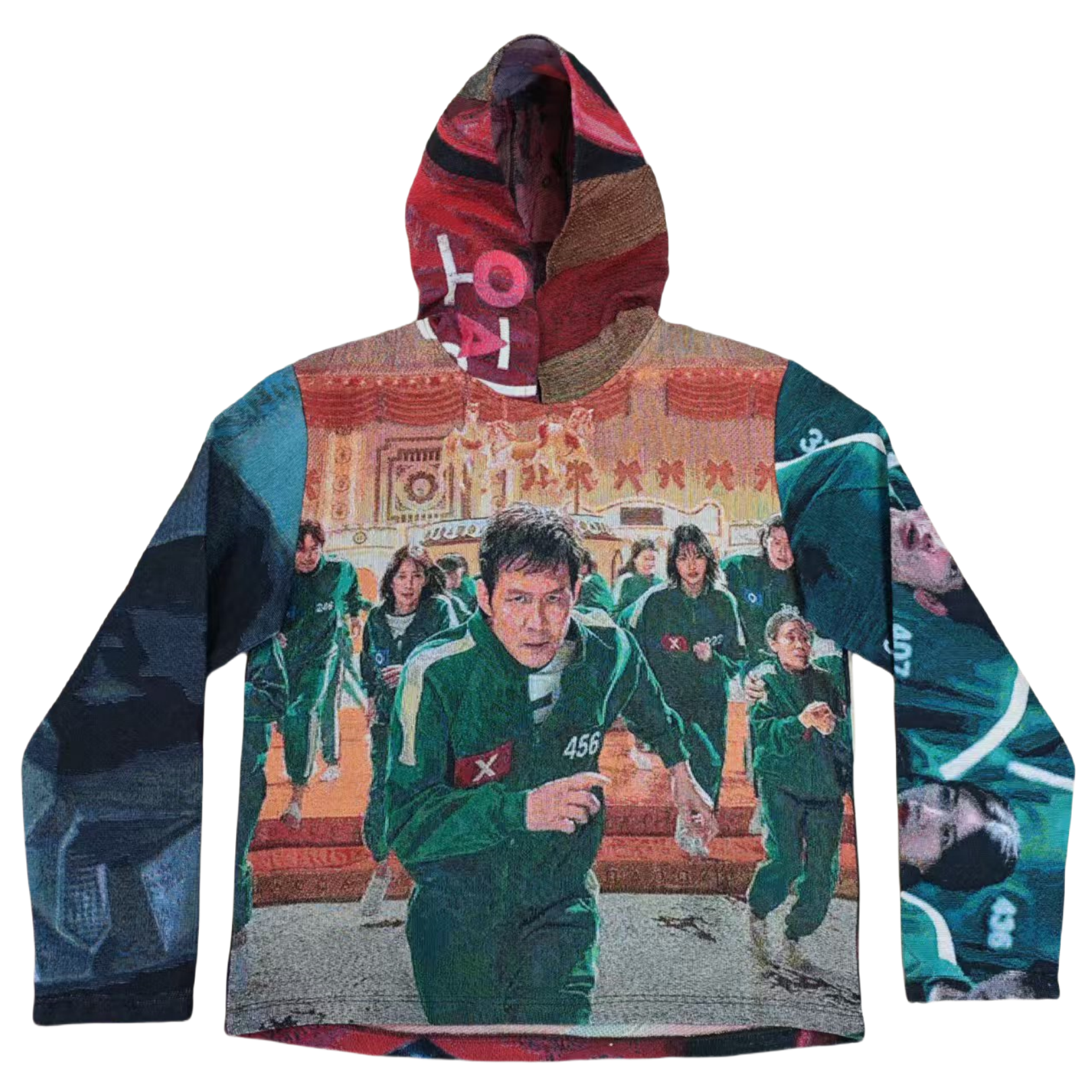 Retro Squid Game-Print Hoodie